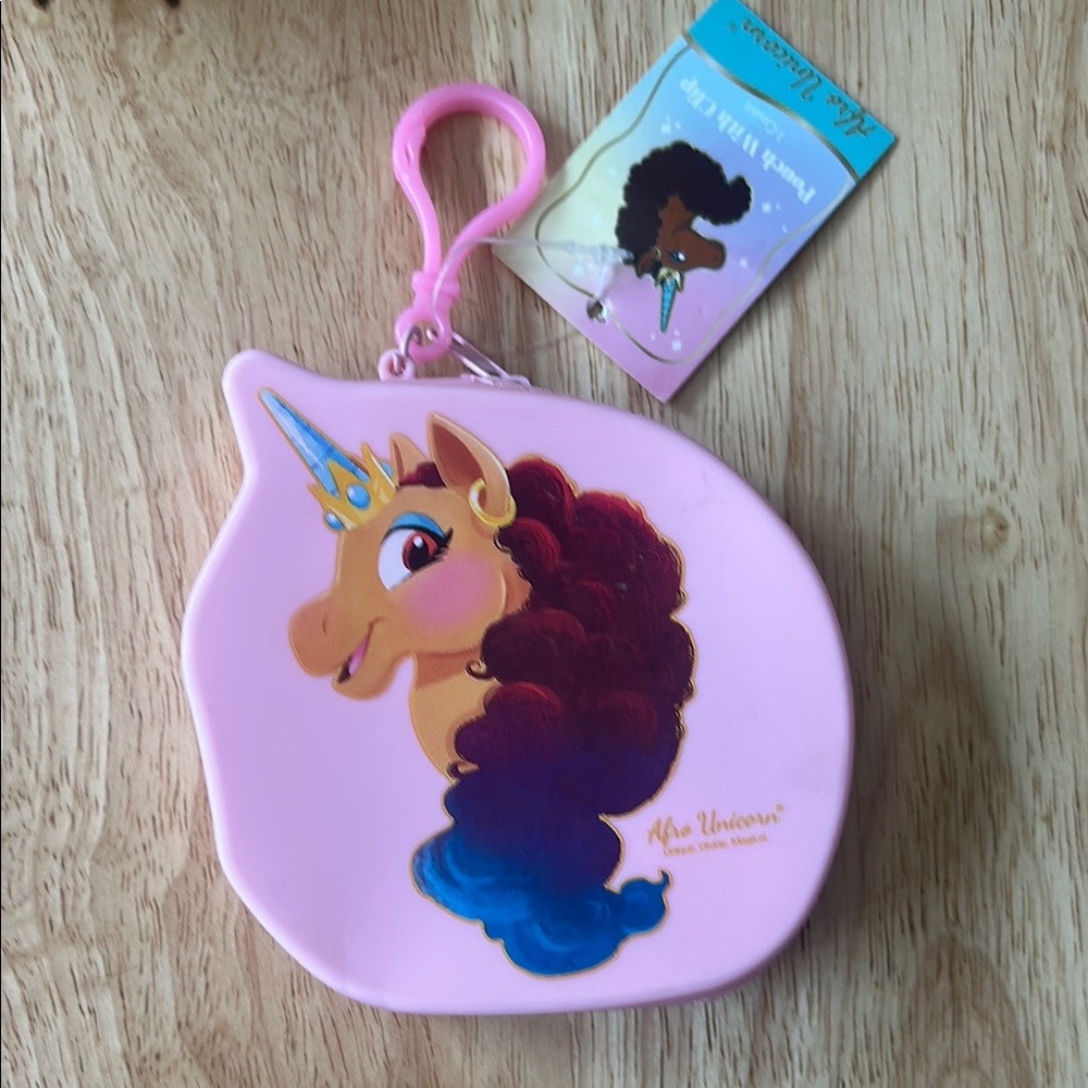 Afro Unicorn Pouch With Clip